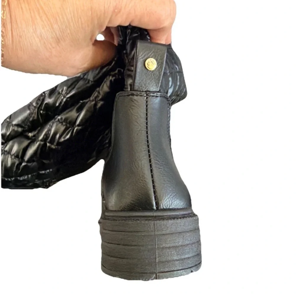 🆕Gloria Vanderbilt Quilted Tall Shaft Black Riding Boots Style Women size 8 NEW